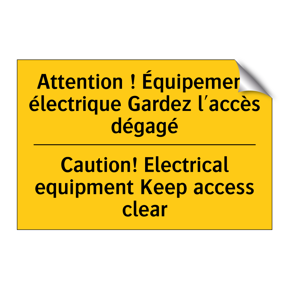 Attention ! Équipement électrique /.../ - Caution! Electrical equipment /.../