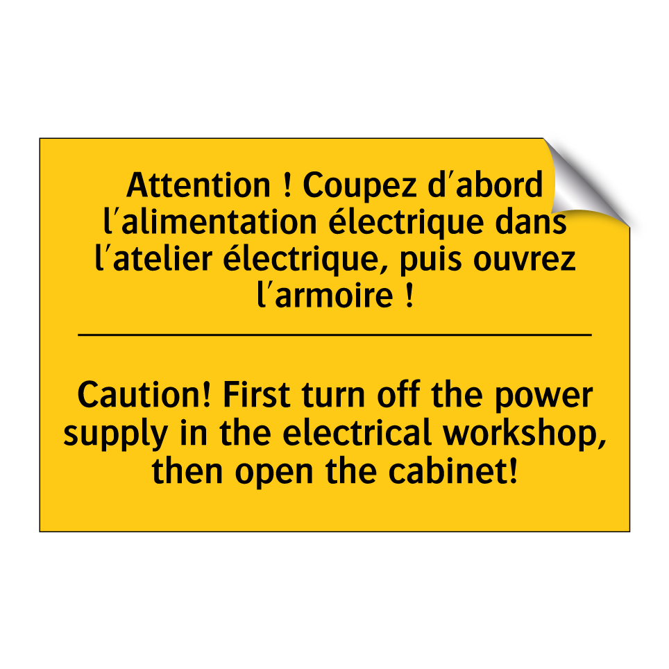 Attention ! Coupez d'abord l'alimentation /.../ - Caution! First turn off the power /.../