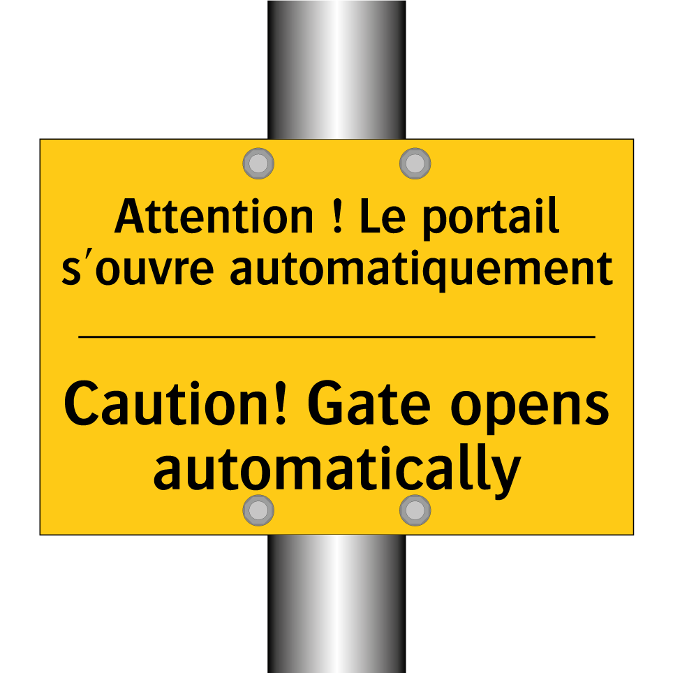 Attention ! Le portail s'ouvre /.../ - Caution! Gate opens automatically /.../
