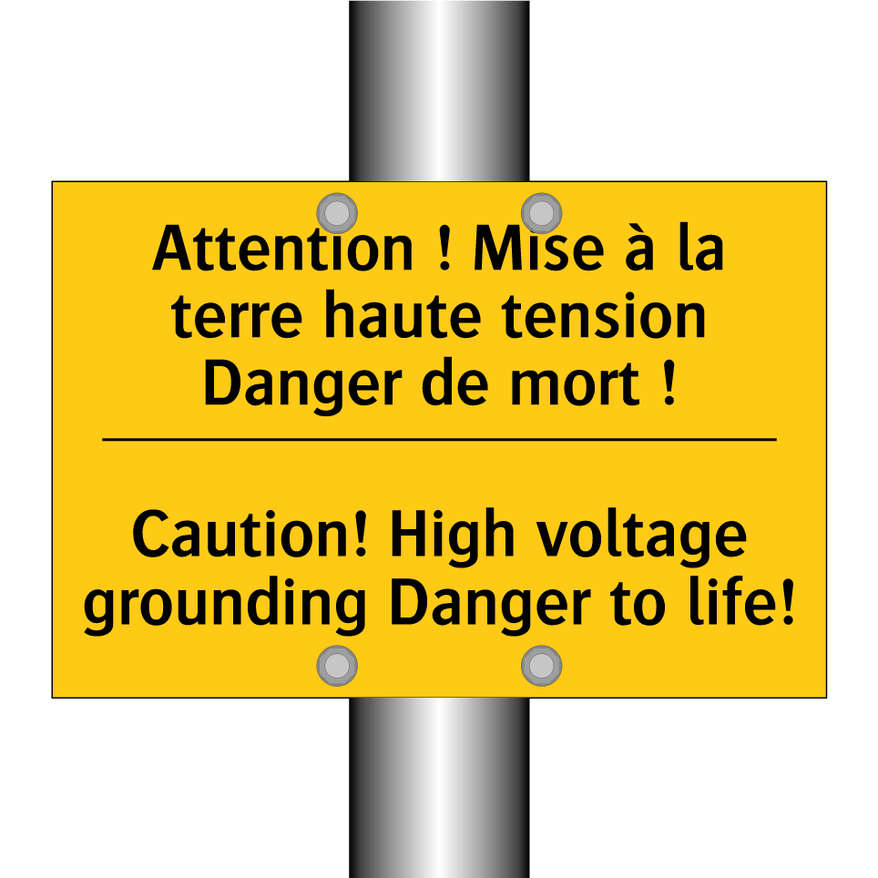 Attention ! Mise à la terre haute /.../ - Caution! High voltage grounding /.../