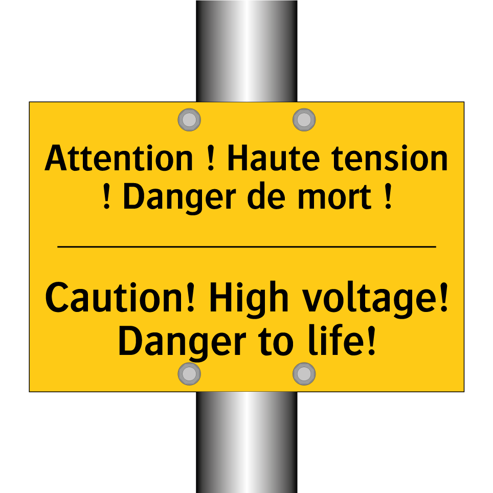 Attention ! Haute tension ! Danger /.../ - Caution! High voltage! Danger /.../