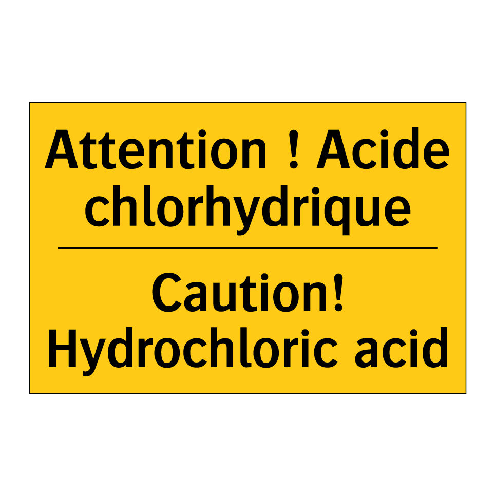 Attention ! Acide chlorhydrique /.../ - Caution! Hydrochloric acid