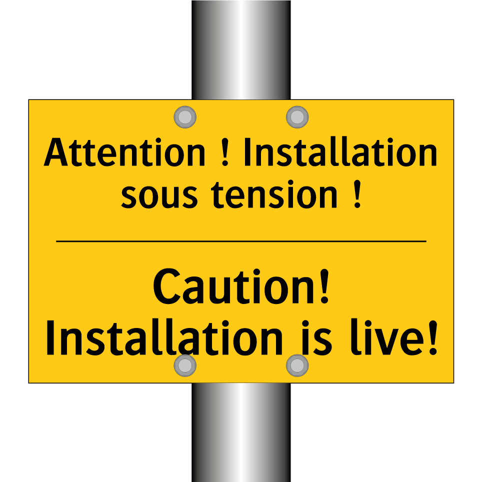 Attention ! Installation sous /.../ - Caution! Installation is live!