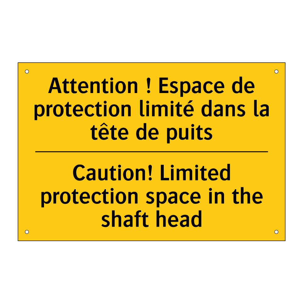 Attention ! Espace de protection /.../ - Caution! Limited protection space /.../