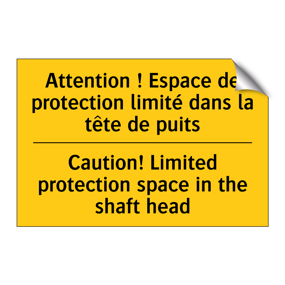 Attention ! Espace de protection /.../ - Caution! Limited protection space /.../