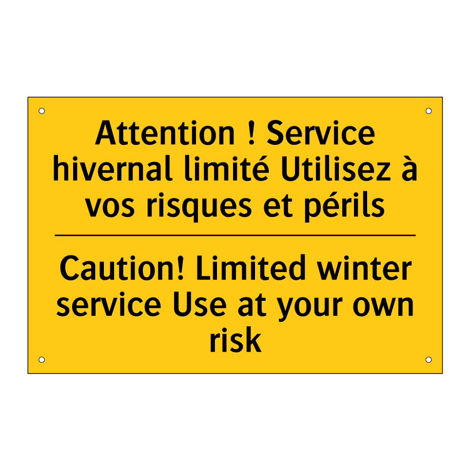 Attention ! Service hivernal limité /.../ - Caution! Limited winter service /.../