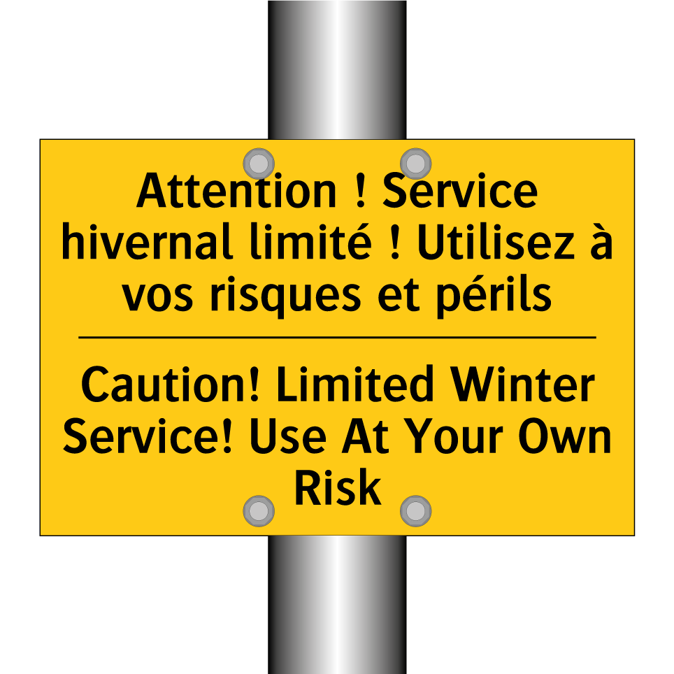 Attention ! Service hivernal limité /.../ - Caution! Limited Winter Service! /.../