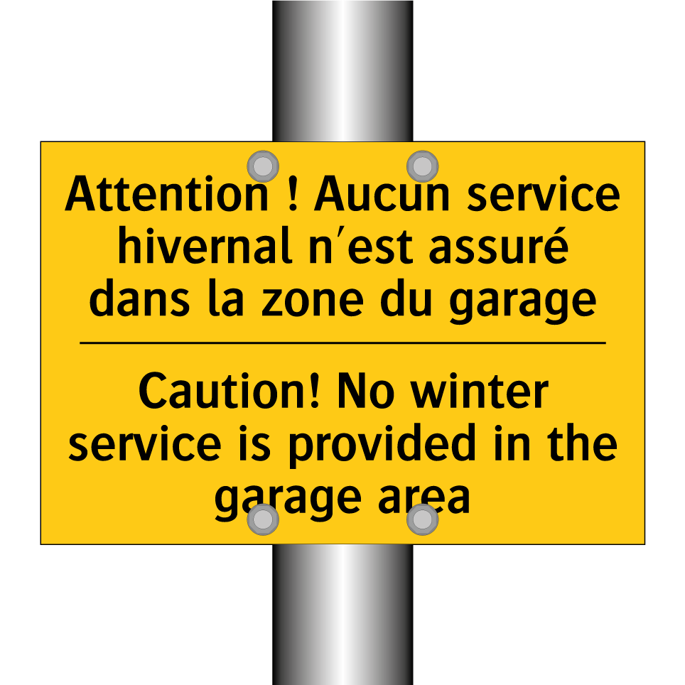 Attention ! Aucun service hivernal /.../ - Caution! No winter service is /.../