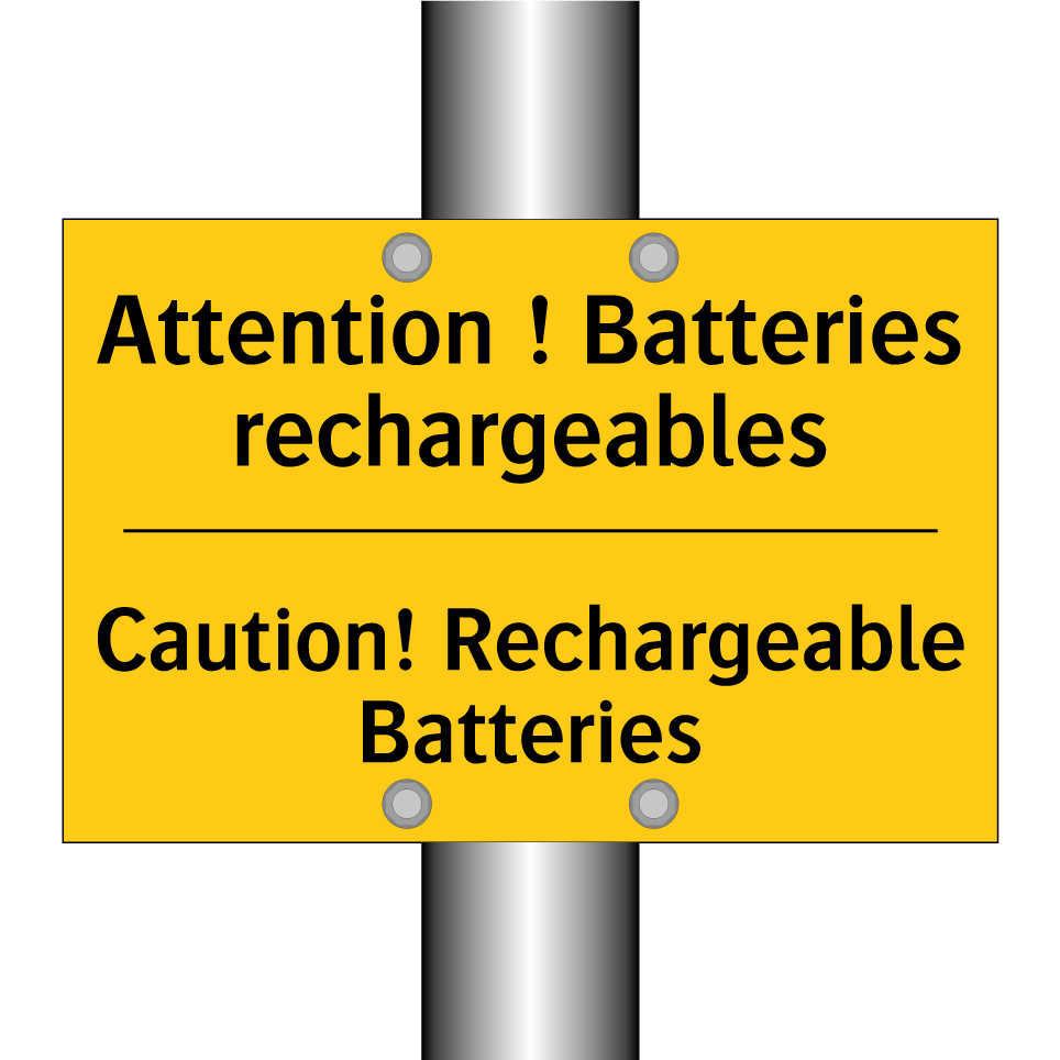 Attention ! Batteries rechargeables /.../ - Caution! Rechargeable Batteries /.../