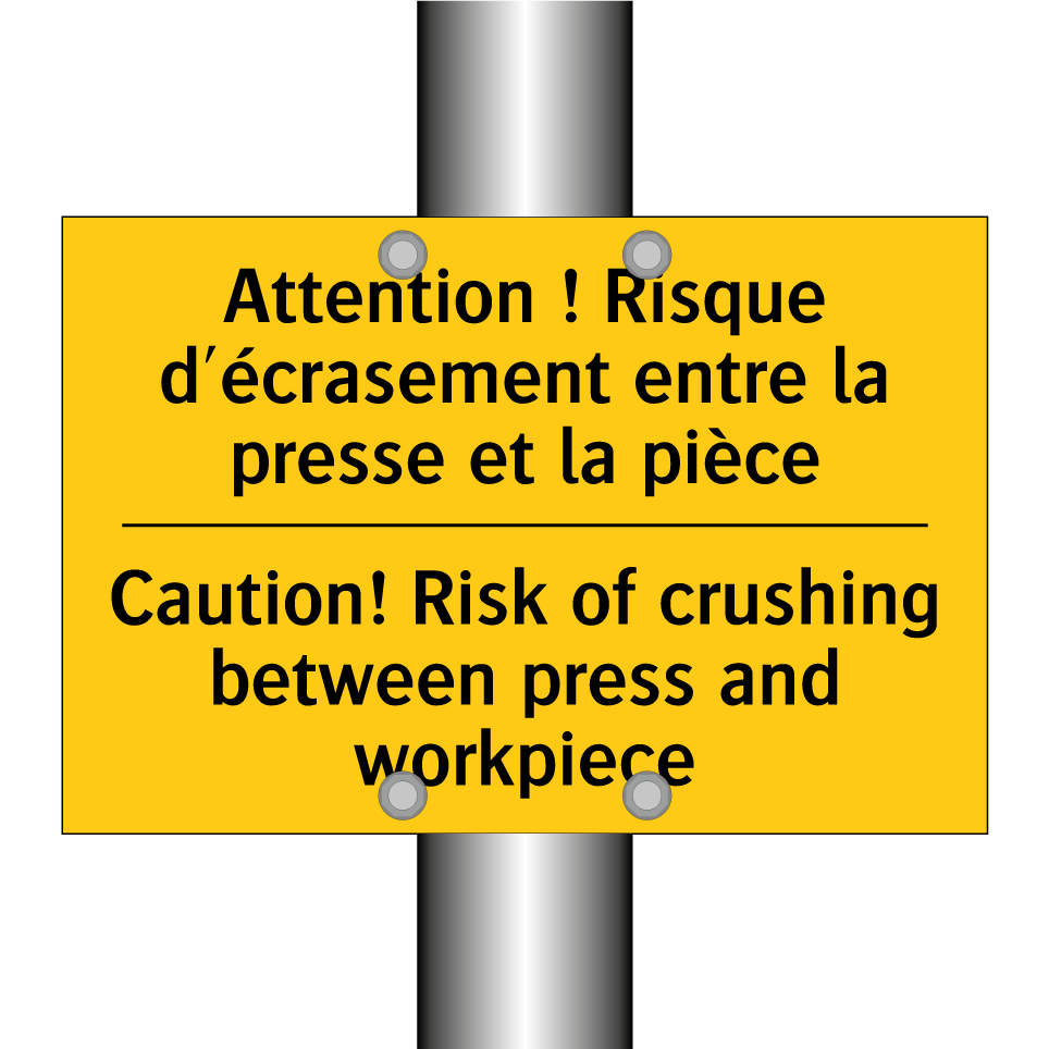 Attention ! Risque d'écrasement /.../ - Caution! Risk of crushing between /.../