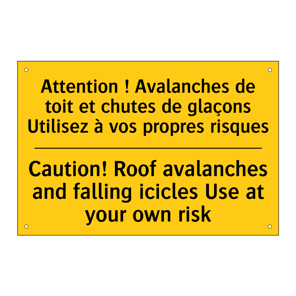 Attention ! Avalanches de toit /.../ - Caution! Roof avalanches and falling /.../