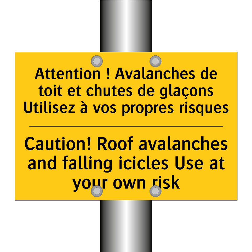 Attention ! Avalanches de toit /.../ - Caution! Roof avalanches and falling /.../