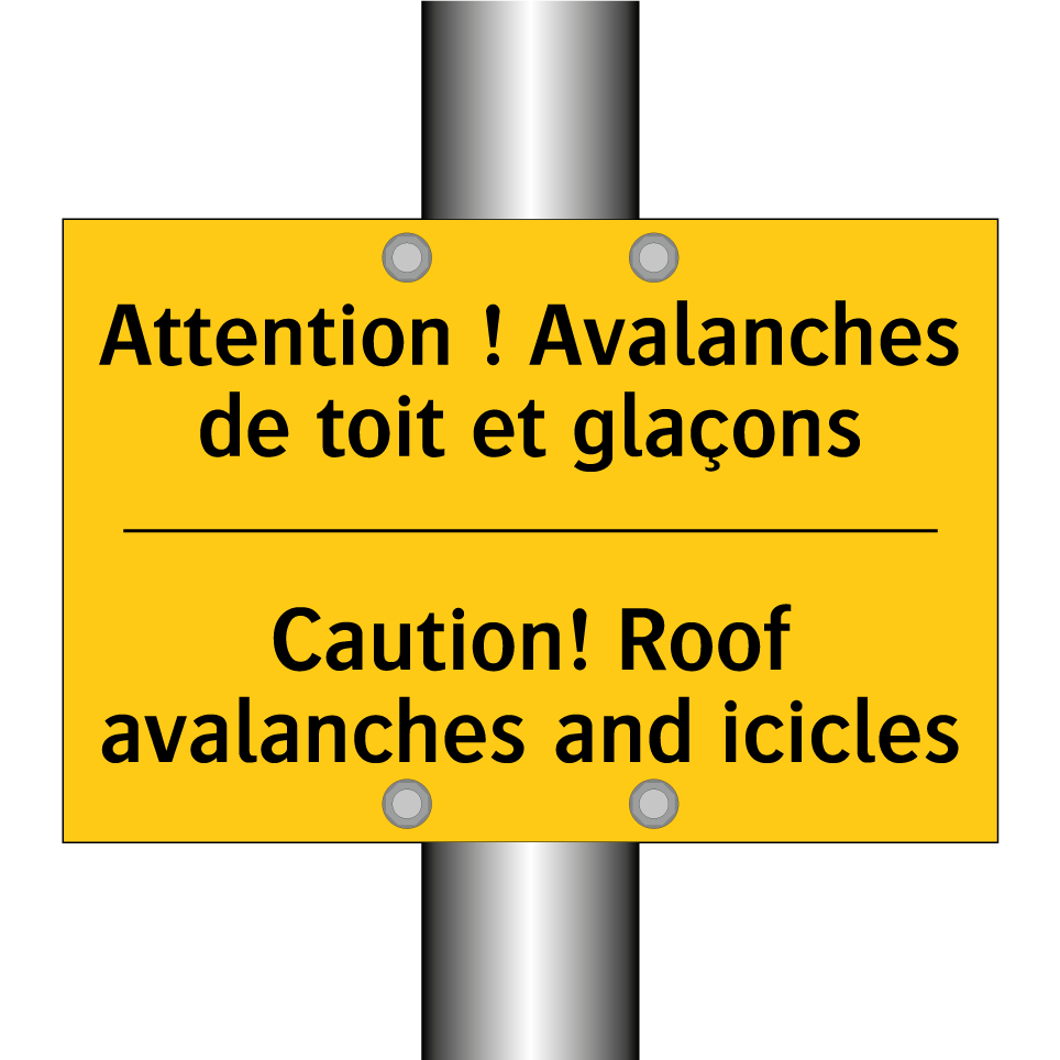 Attention ! Avalanches de toit /.../ - Caution! Roof avalanches and icicles /.../