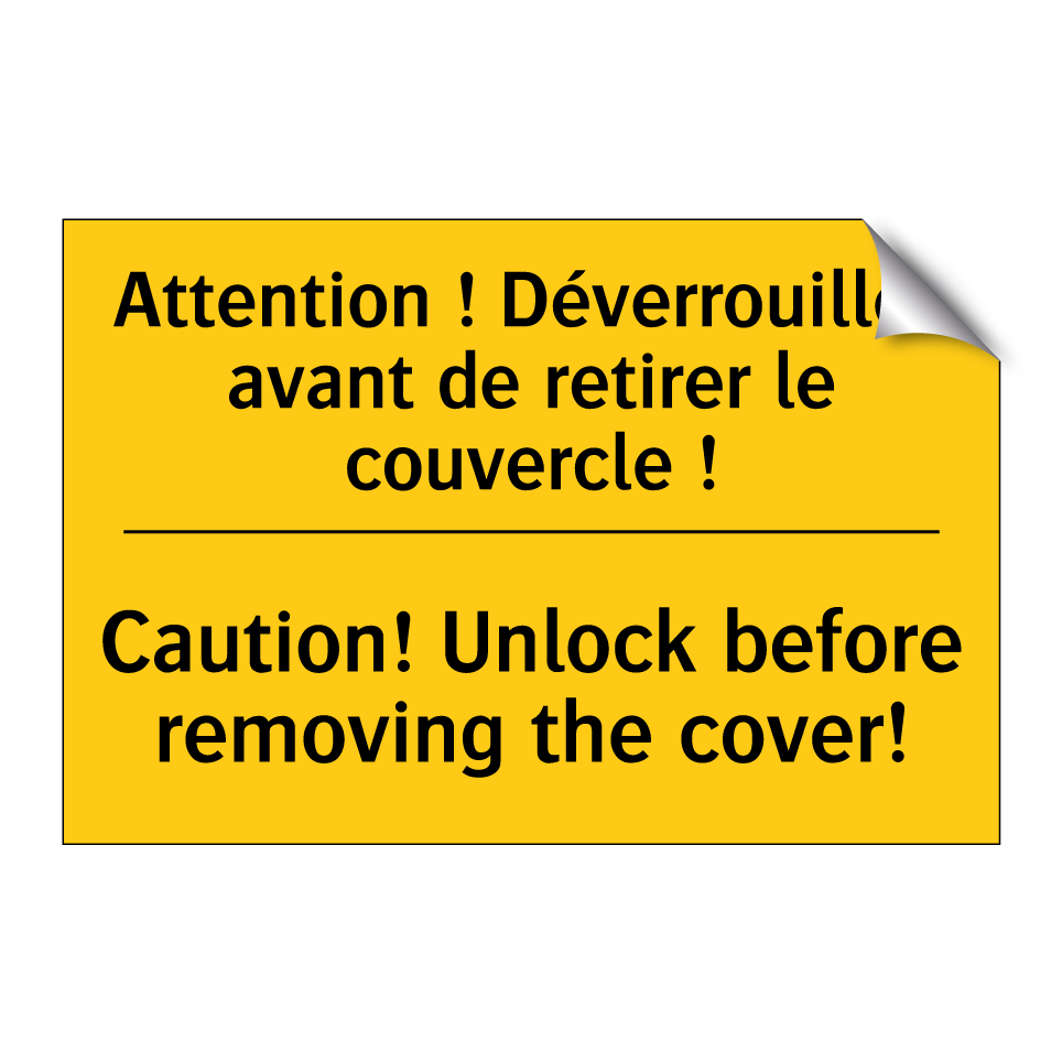 Attention ! Déverrouillez avant /.../ - Caution! Unlock before removing /.../