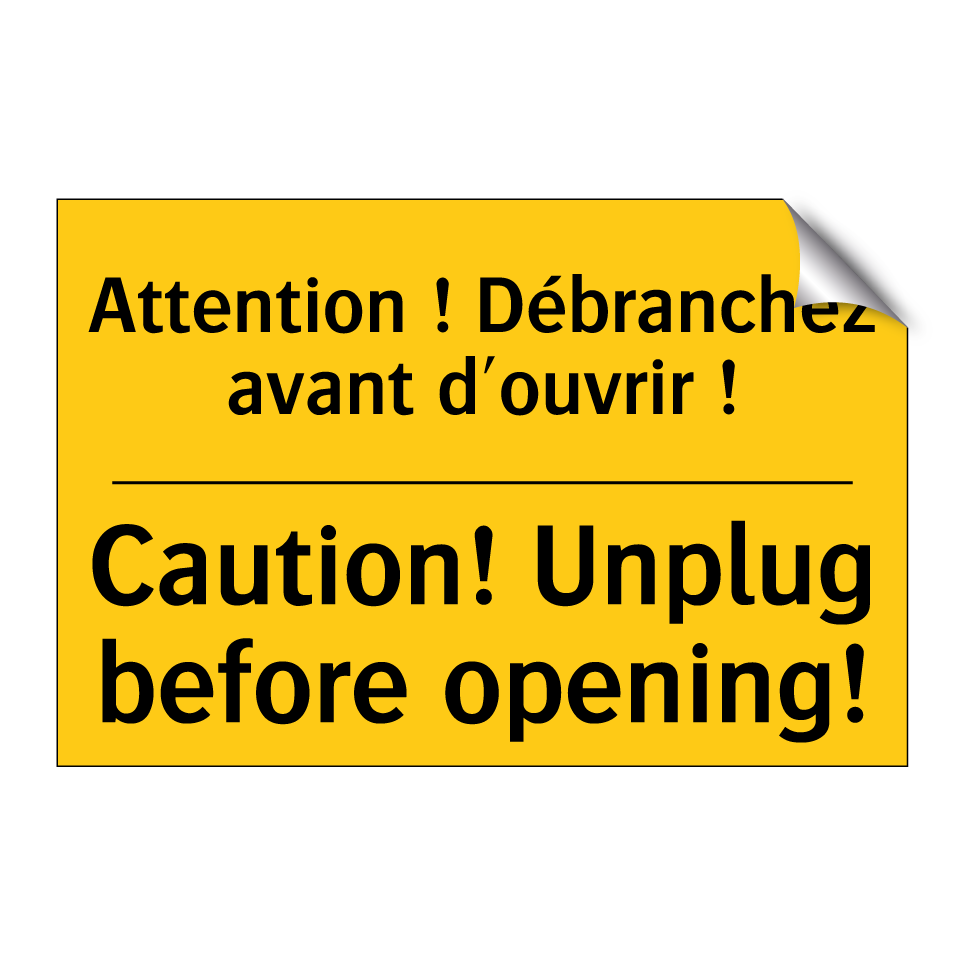 Attention ! Débranchez avant d'ouvrir /.../ - Caution! Unplug before opening! /.../