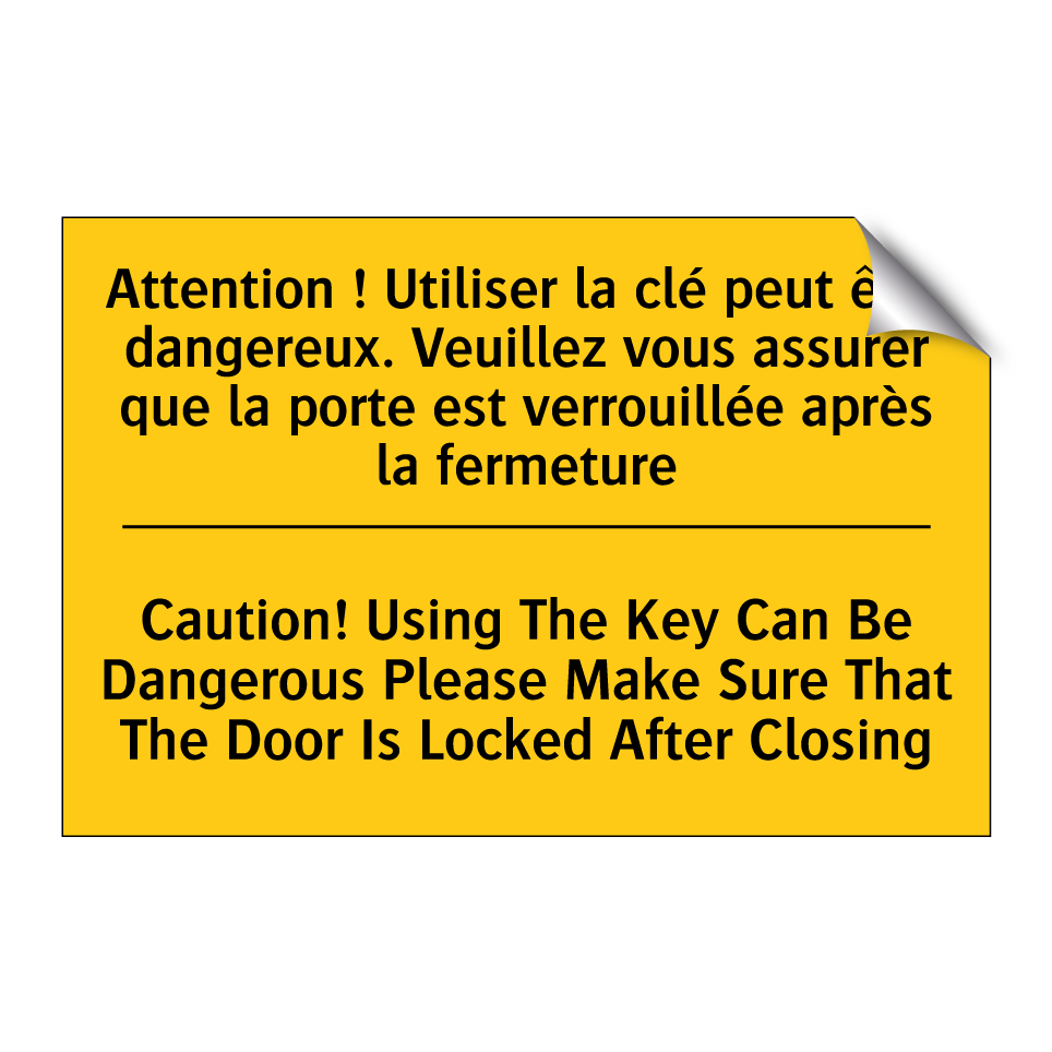 Attention ! Utiliser la clé peut /.../ - Caution! Using The Key Can Be /.../