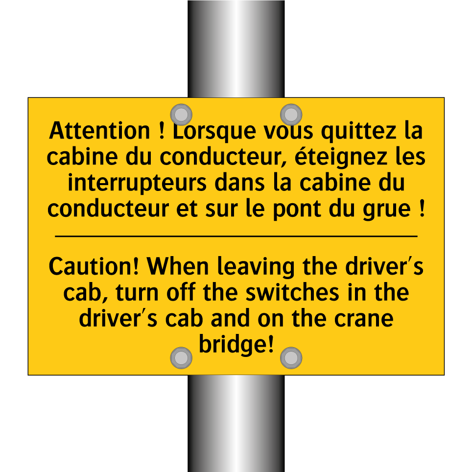 Attention ! Lorsque vous quittez /.../ - Caution! When leaving the driver's /.../