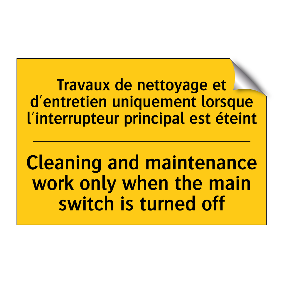 Travaux de nettoyage et d'entretien /.../ - Cleaning and maintenance work /.../