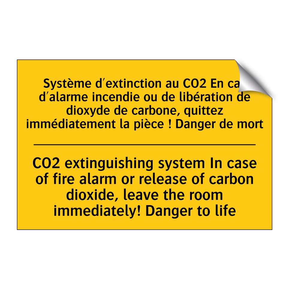 Système d'extinction au CO2 En /.../ - CO2 extinguishing system In case /.../