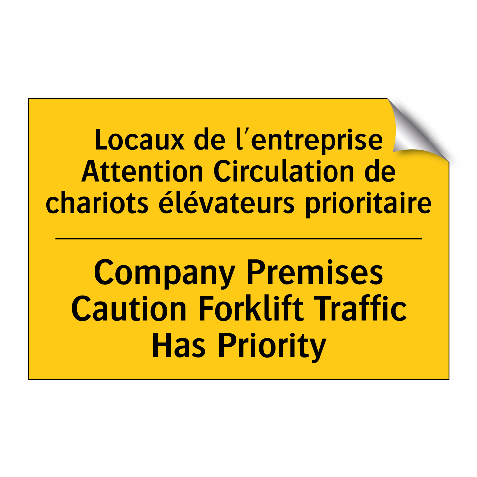 Locaux de l'entreprise Attention /.../ - Company Premises Caution Forklift /.../