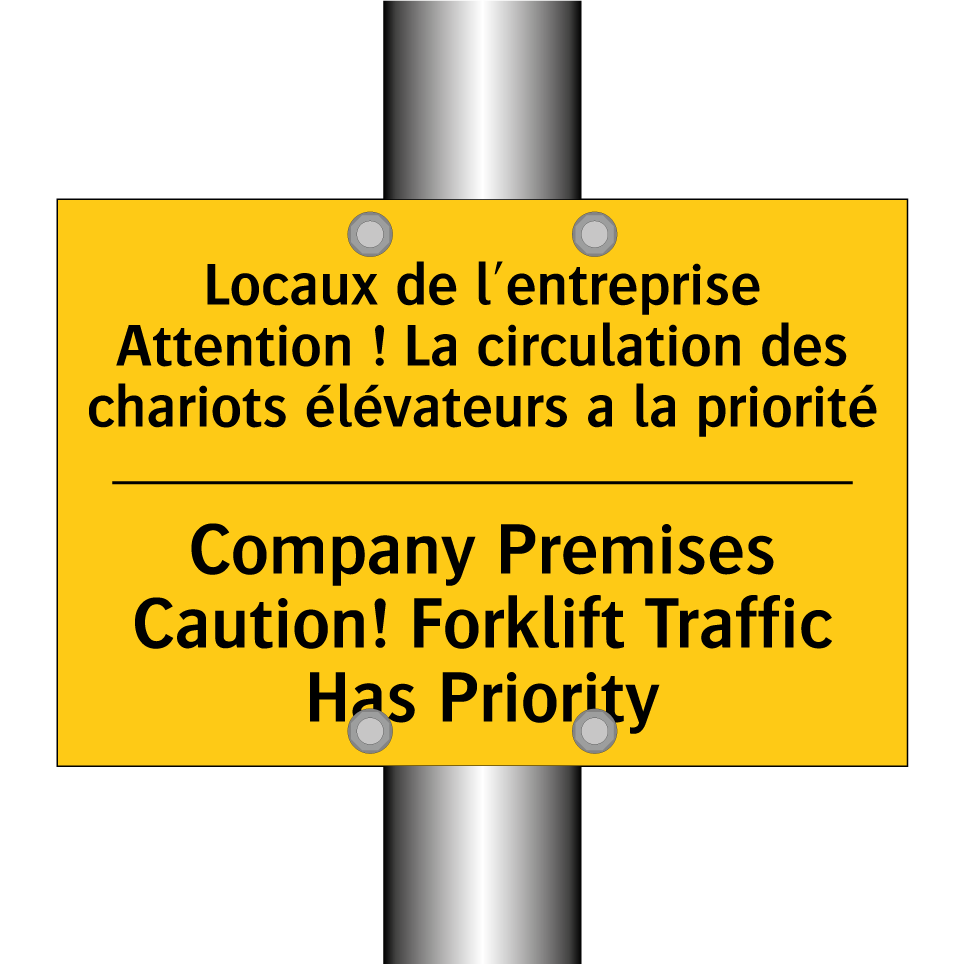 Locaux de l'entreprise Attention /.../ - Company Premises Caution! Forklift /.../