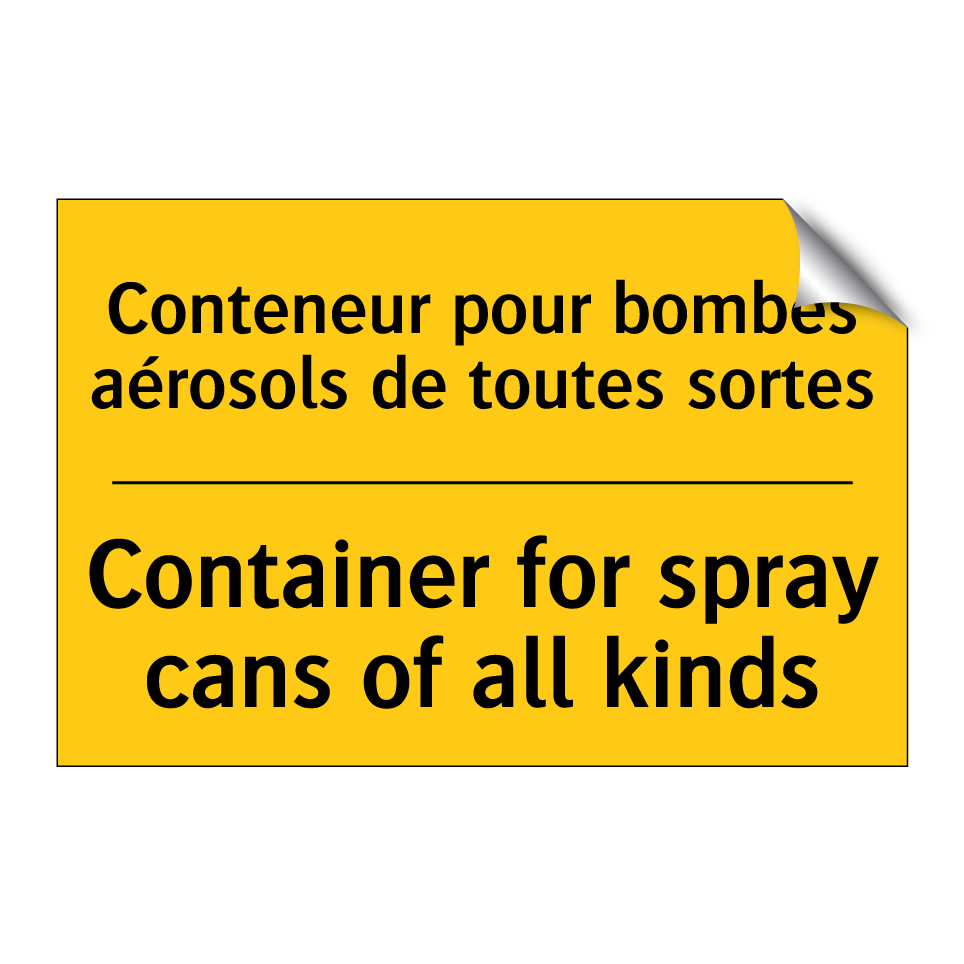 Conteneur pour bombes aérosols /.../ - Container for spray cans of all /.../