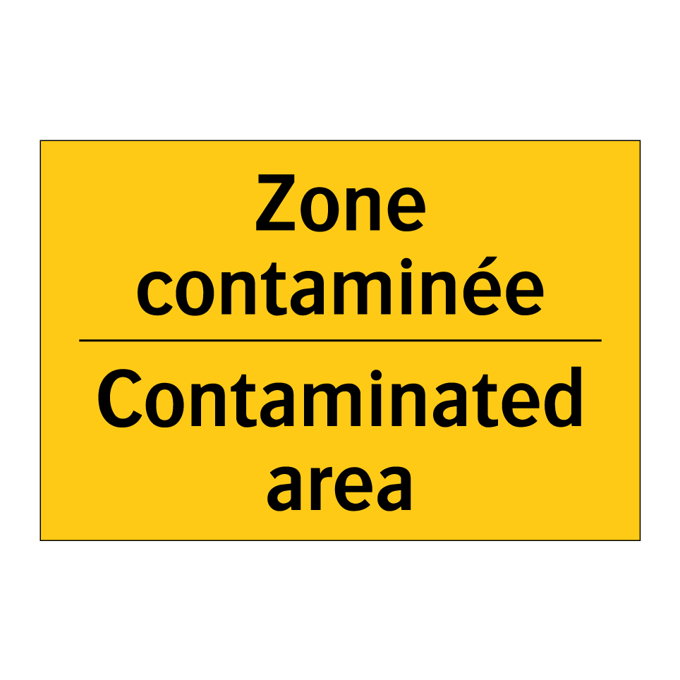 Zone contaminée - Contaminated area