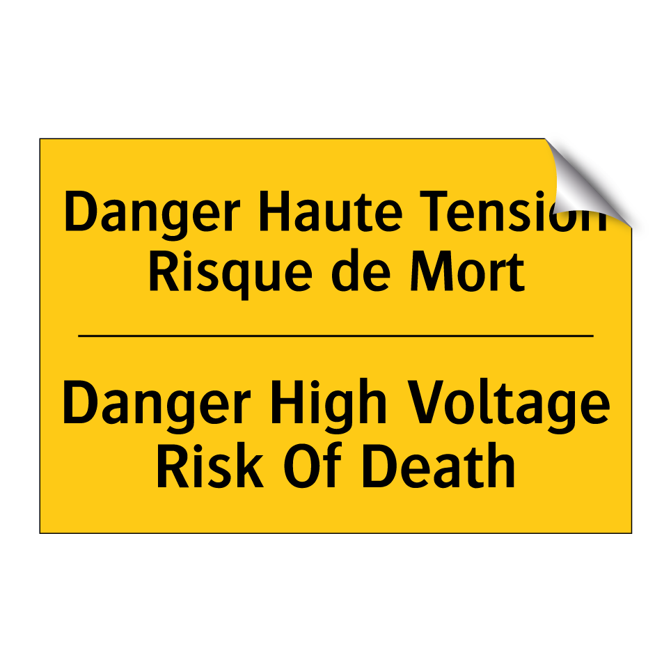 Danger Haute Tension Risque de /.../ - Danger High Voltage Risk Of Death /.../
