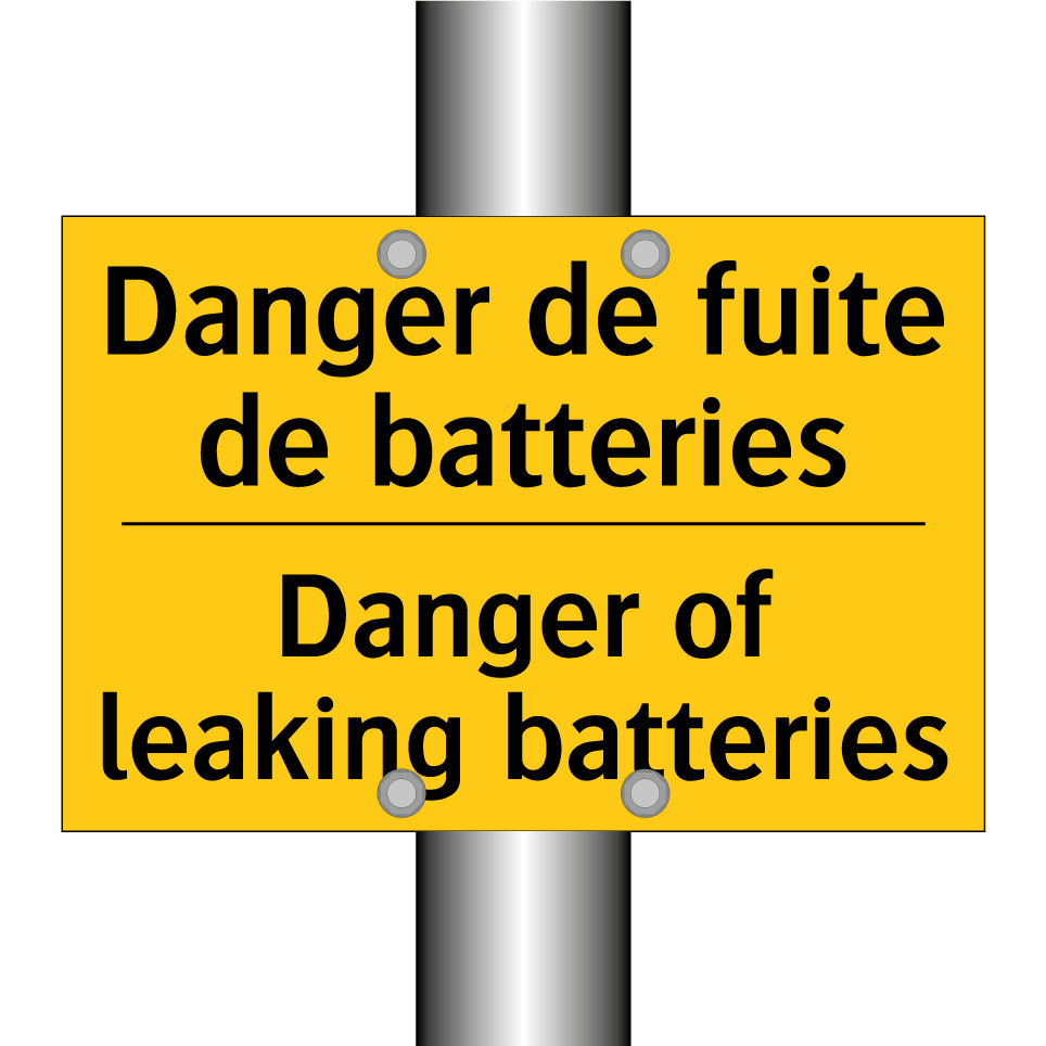 Danger de fuite de batteries - Danger of leaking batteries