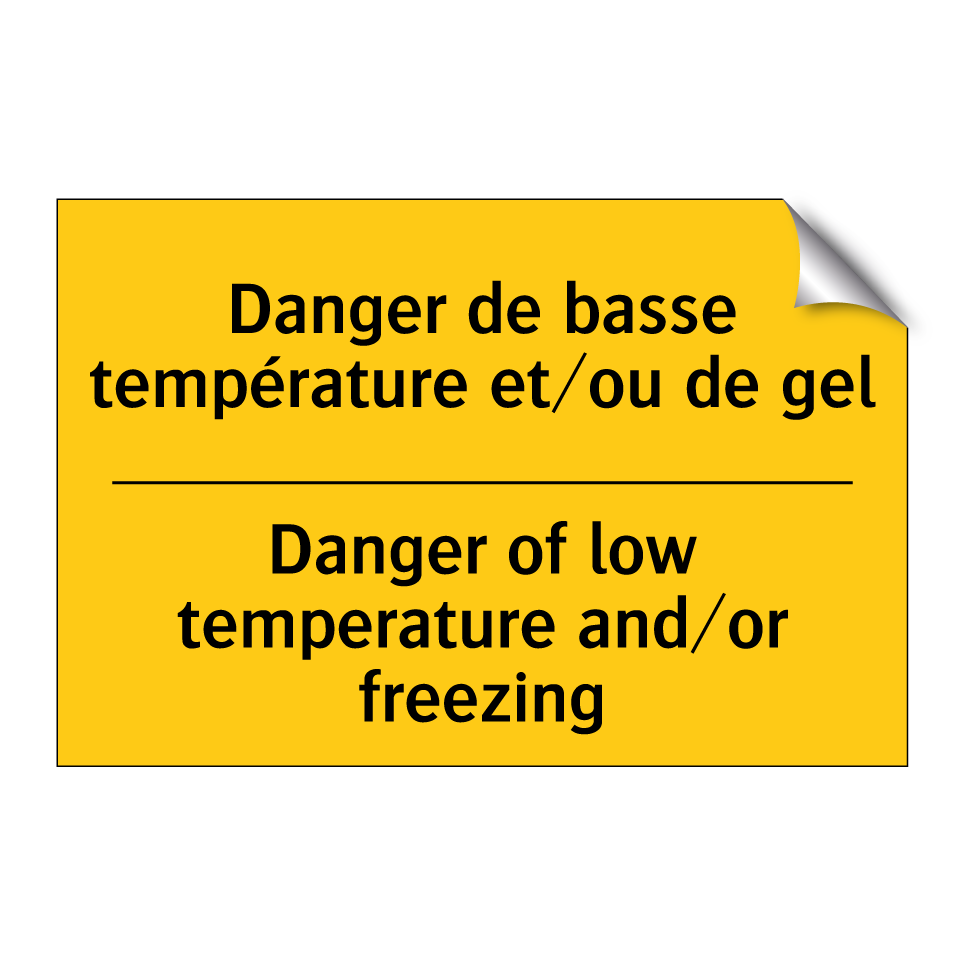 Danger de basse température et/ou /.../ - Danger of low temperature and/or /.../