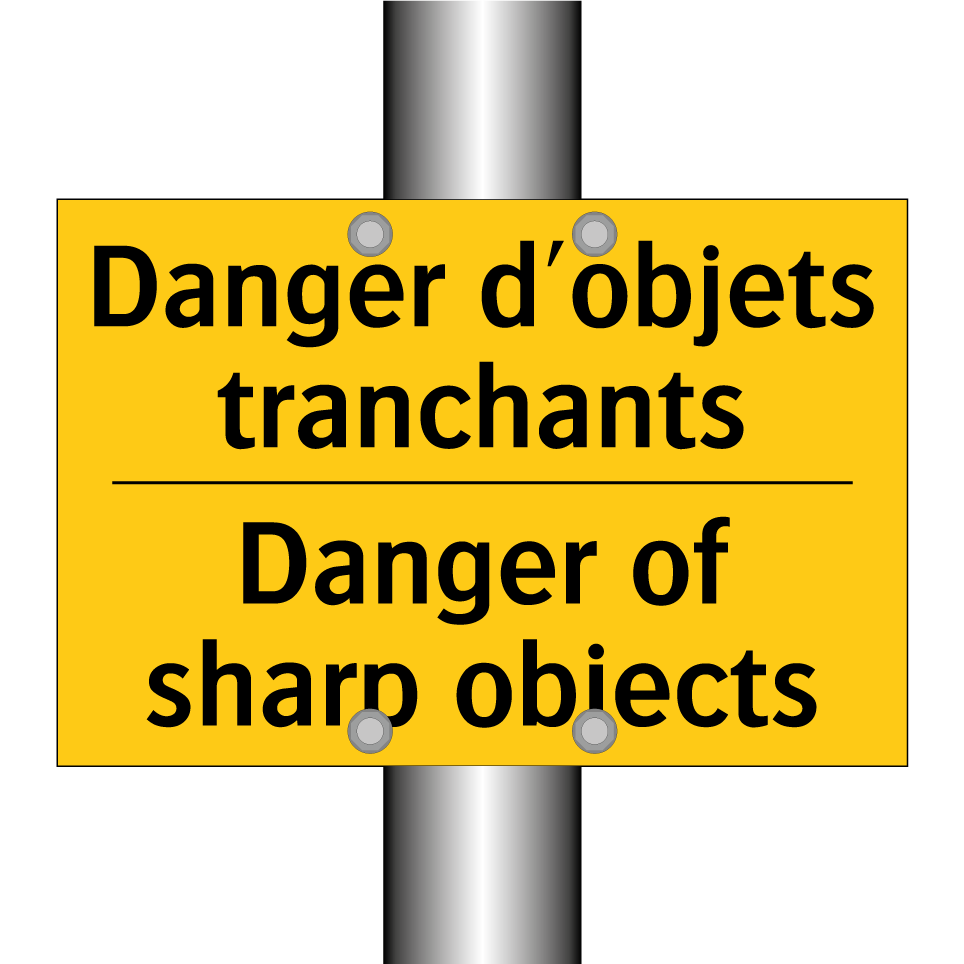 Danger d'objets tranchants - Danger of sharp objects