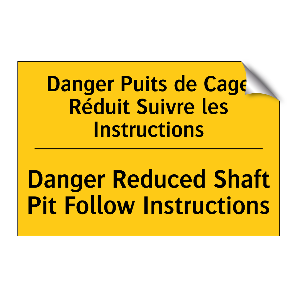 Danger Puits de Cage Réduit Suivre /.../ - Danger Reduced Shaft Pit Follow /.../