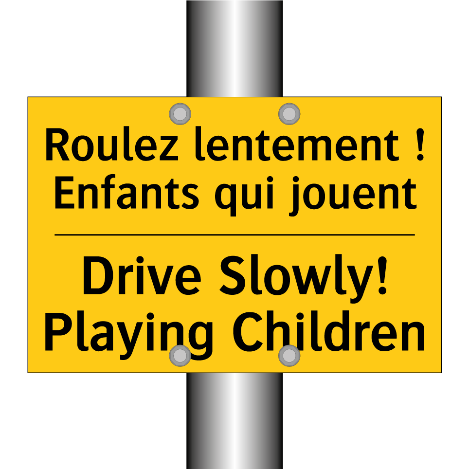 Roulez lentement ! Enfants qui /.../ - Drive Slowly! Playing Children