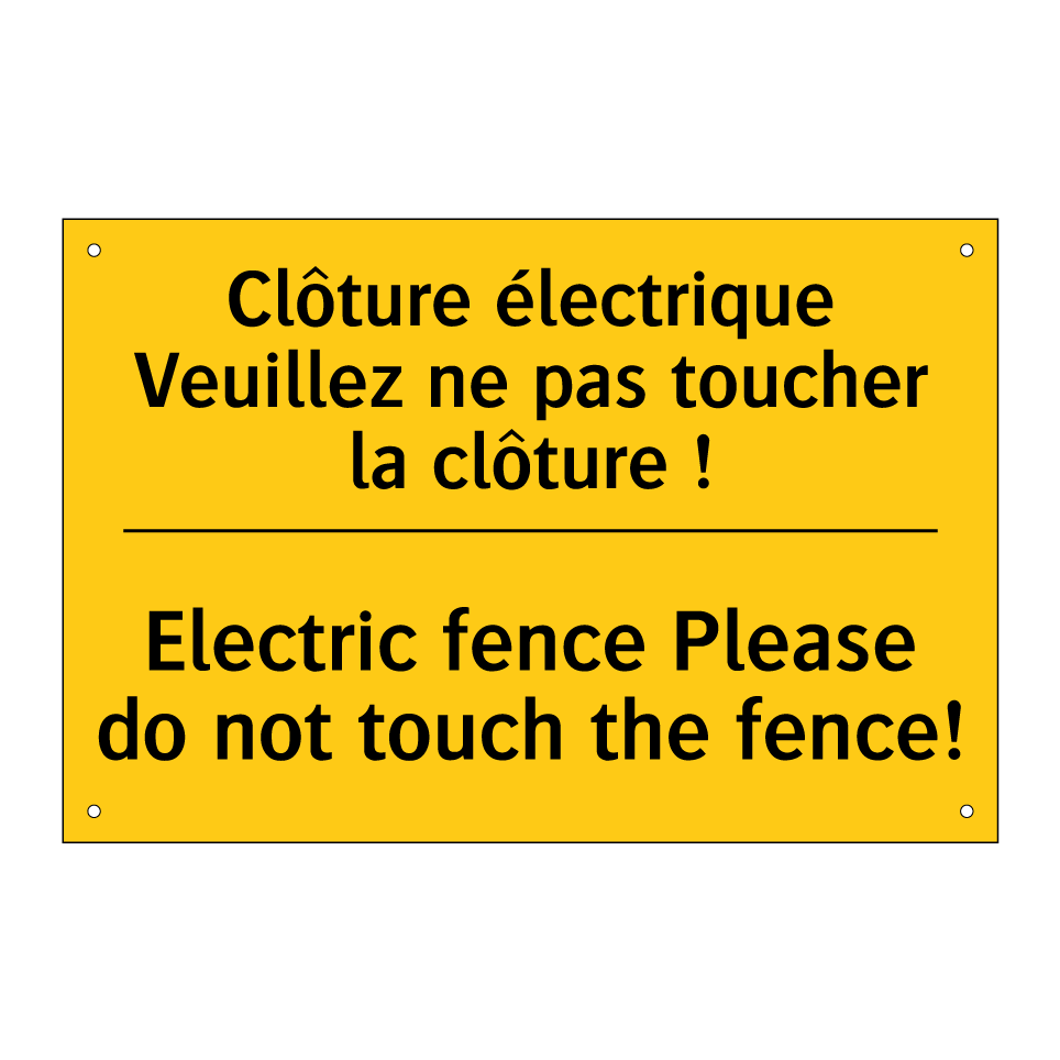 Clôture électrique Veuillez ne /.../ - Electric fence Please do not touch /.../