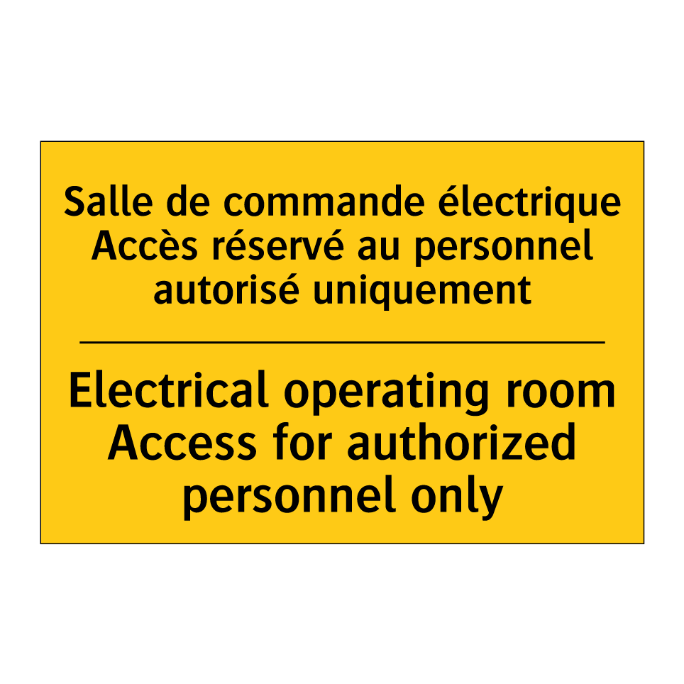 Salle de commande électrique Accès /.../ - Electrical operating room Access /.../