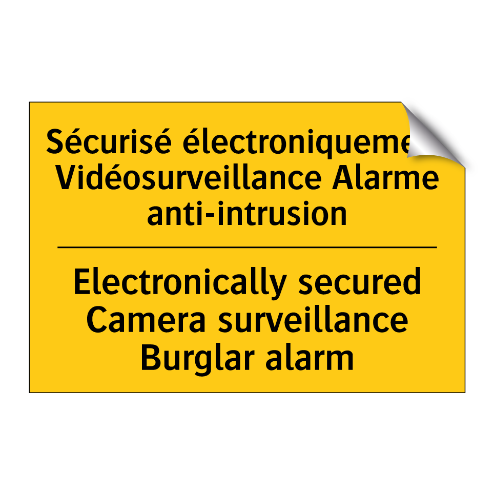 Sécurisé électroniquement Vidéosurveillance /.../ - Electronically secured Camera /.../