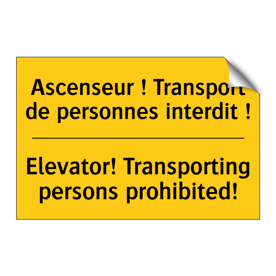 Ascenseur ! Transport de personnes /.../ - Elevator! Transporting persons /.../