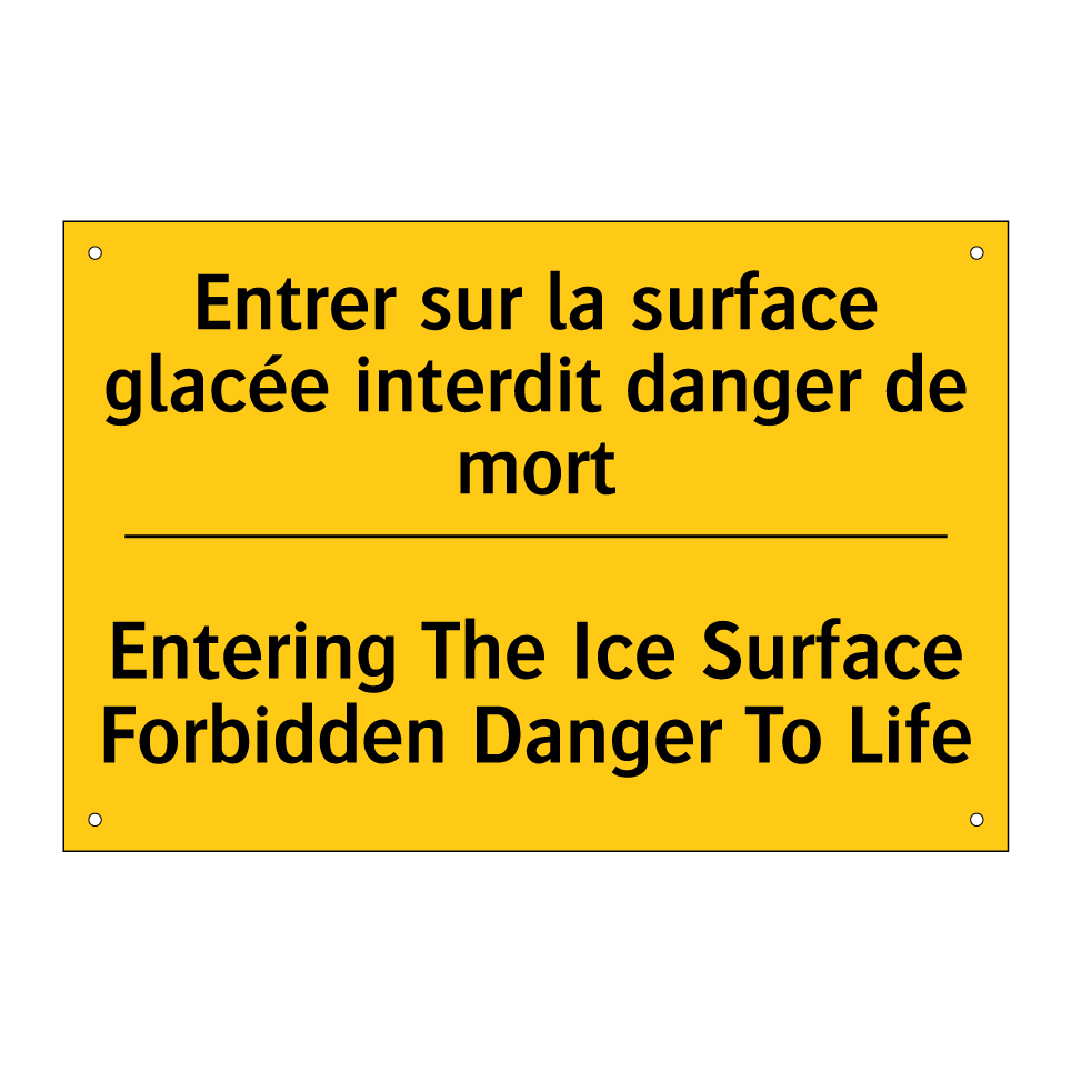 Entrer sur la surface glacée interdit /.../ - Entering The Ice Surface Forbidden /.../