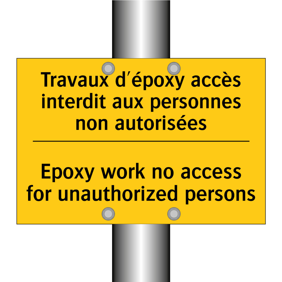 Travaux d'époxy accès interdit /.../ - Epoxy work no access for unauthorized /.../