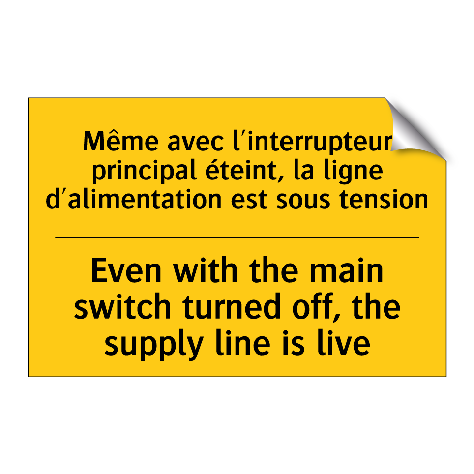 Même avec l'interrupteur principal /.../ - Even with the main switch turned /.../