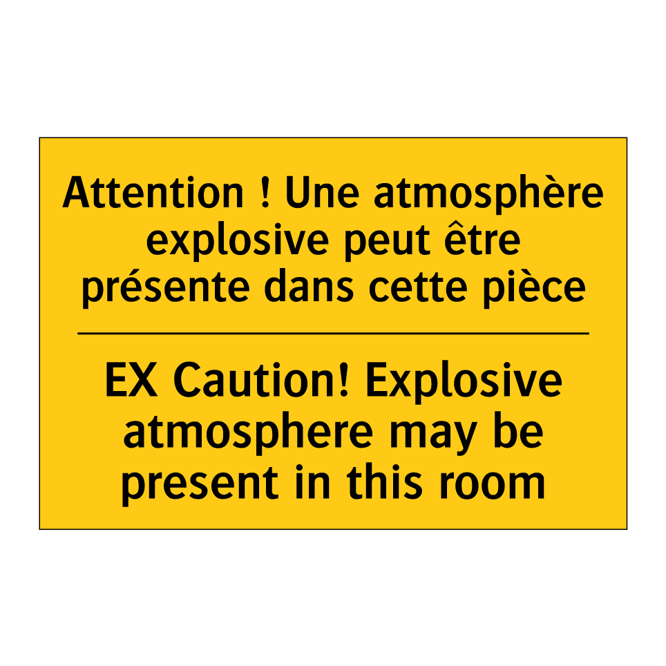 Attention ! Une atmosphère explosive /.../ - EX Caution! Explosive atmosphere /.../