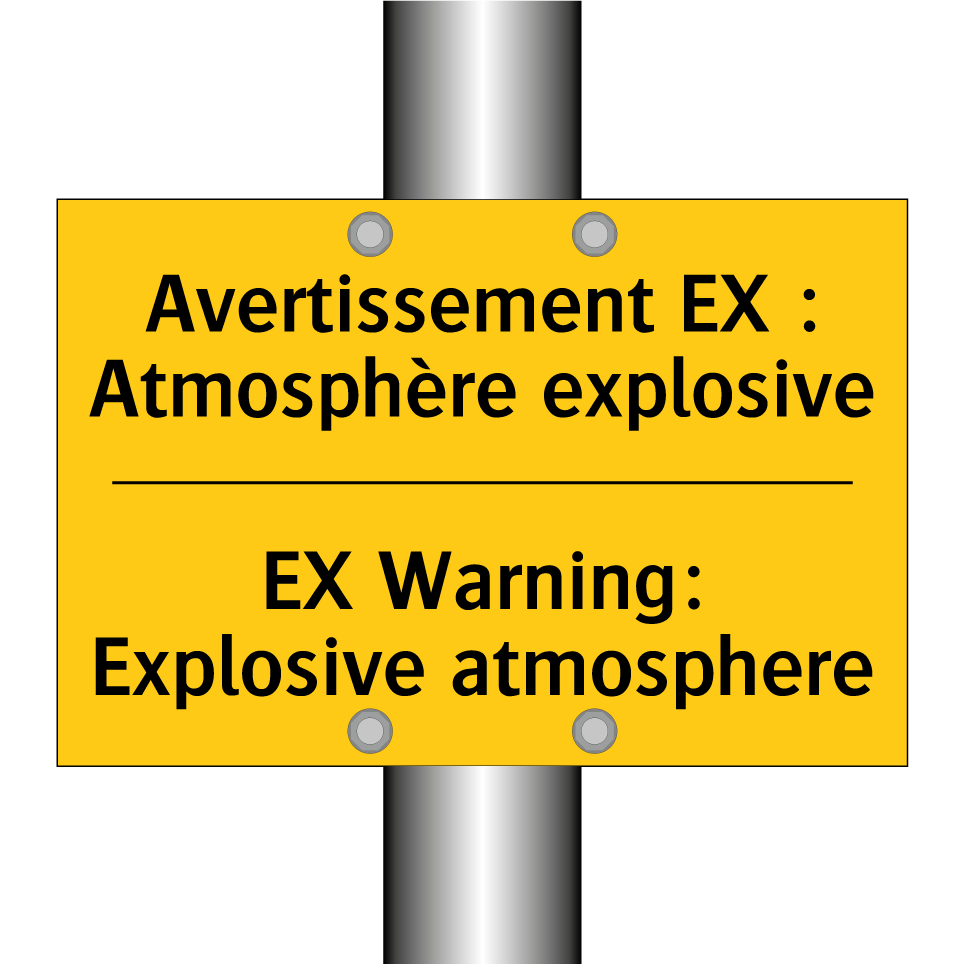 Avertissement EX : Atmosphère /.../ - EX Warning: Explosive atmosphere /.../