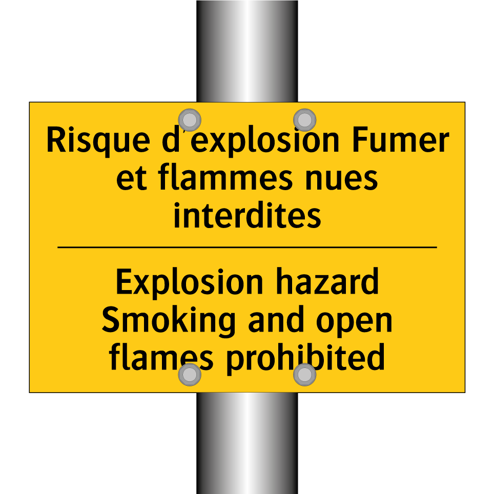 Risque d'explosion Fumer et flammes /.../ - Explosion hazard Smoking and open /.../