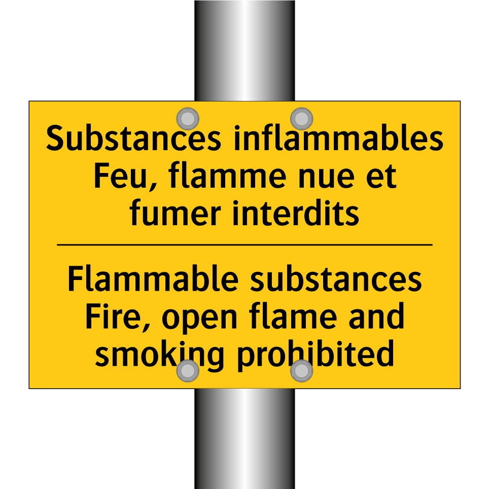 Substances inflammables Feu, flamme /.../ - Flammable substances Fire, open /.../