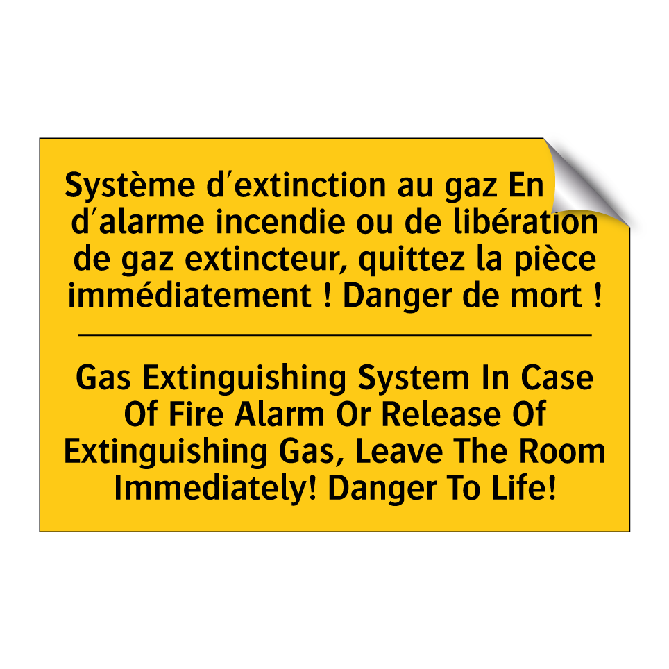 Système d'extinction au gaz En /.../ - Gas Extinguishing System In Case /.../