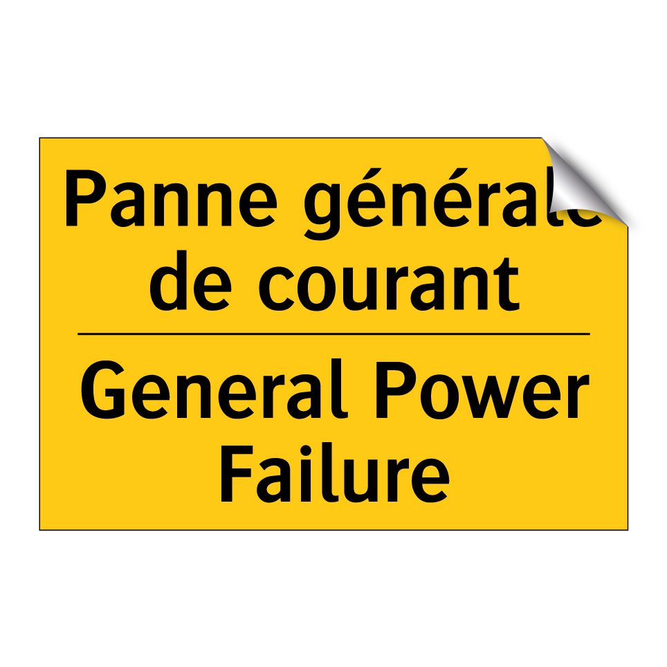 Panne générale de courant - General Power Failure