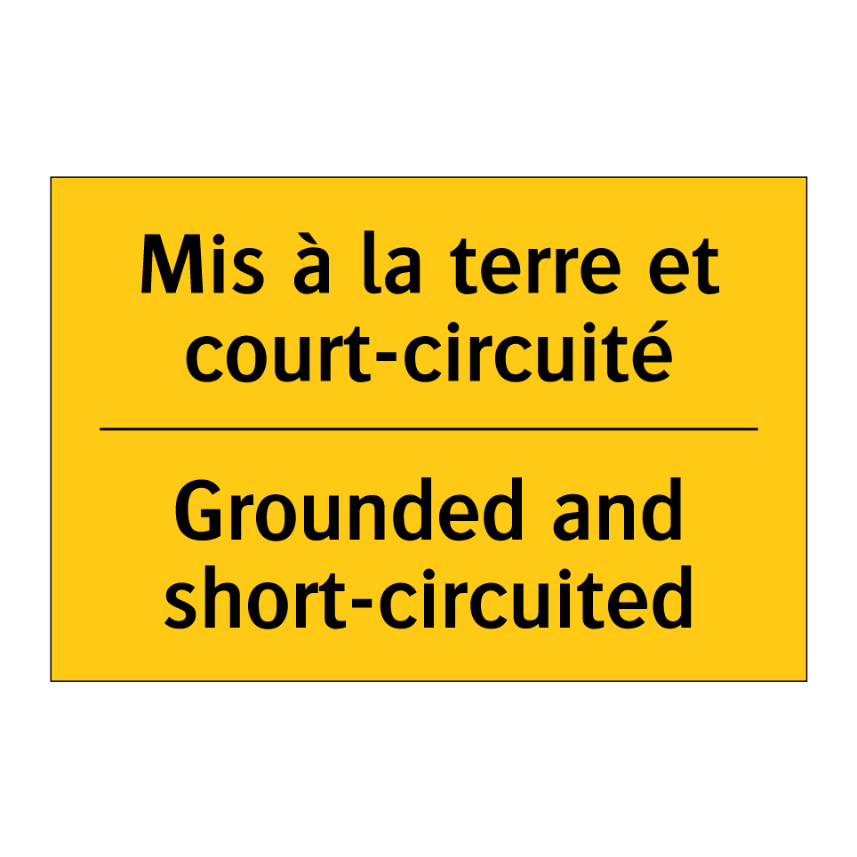 Mis à la terre et court-circuité /.../ - Grounded and short-circuited