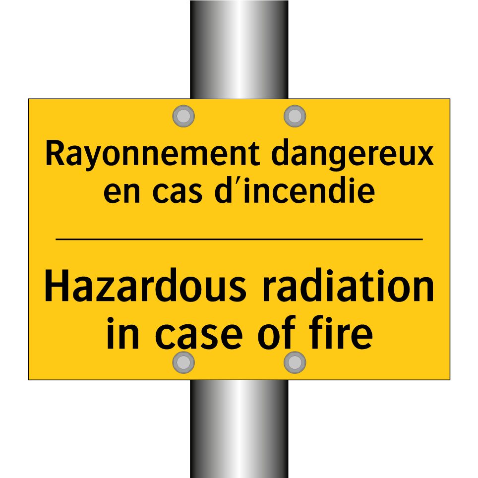 Rayonnement dangereux en cas d'incendie /.../ - Hazardous radiation in case of /.../