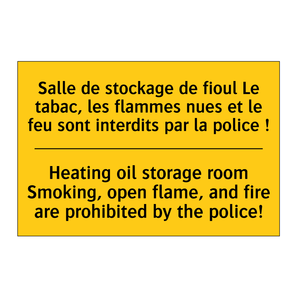 Salle de stockage de fioul Le /.../ - Heating oil storage room Smoking, /.../