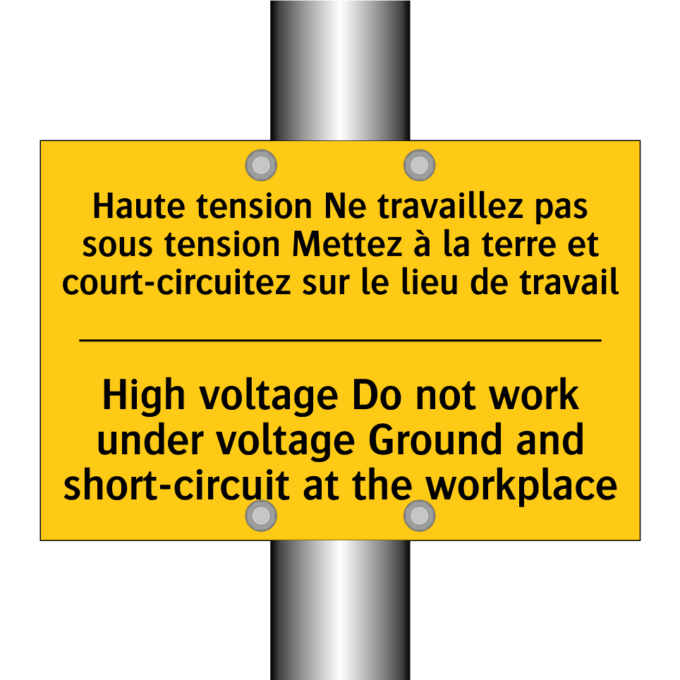 Haute tension Ne travaillez pas /.../ - High voltage Do not work under /.../